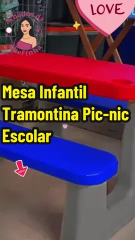mesa infantil pic-nic escolar colorida tramontina #MesaInfantil #PicNic #Escolar #brinquedo 