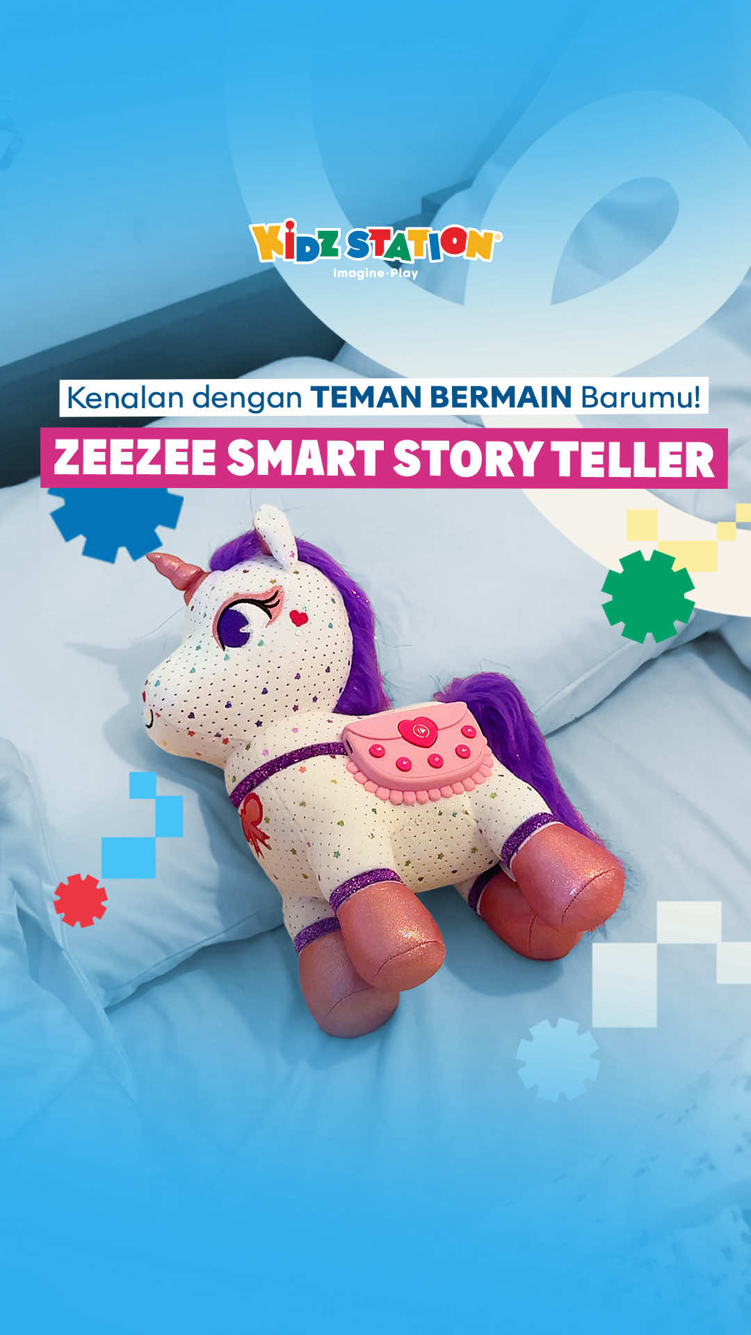 Biar waktu main Kiddoz lebih berwarna, kenalan dulu  nih sama ZeeZee, si Smart Story Teller! ZeeZee bakal nemenin Kiddoz dengerin cerita, berperan jadi karakter seru, dan main bareng tanpa bikin rasa bosan. Bener-bener teman cerita yang smart & fun deh~ Ada bonus eye mask & sisir lucu yang bikin waktu bermain Kiddoz jadi lebih asik juga loh. Yuk, bawa pulang ZeeZee biar jadi sahabat baru Kiddoz dan beli di Kidz Station terdekat sekarang! 🧸💫 #KidzStation #ImaginePlay #ZeeZee #PlayShifu
