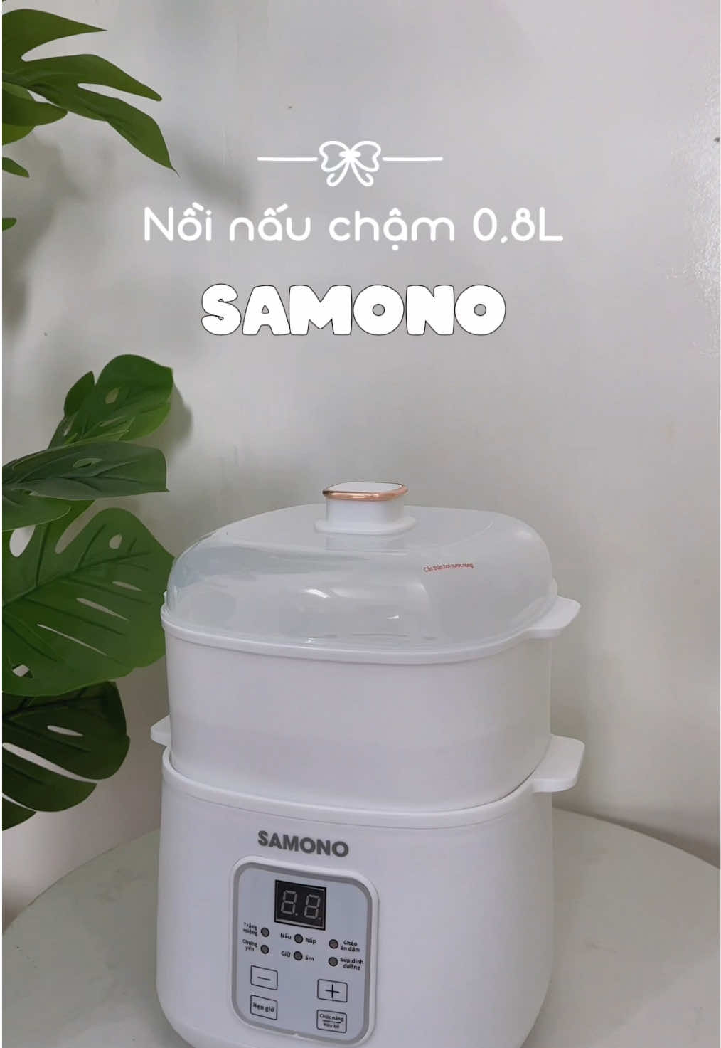 Mới tậu được nồi nấu chậm đa chức năng của Samono nhỏ gọn tiện lợi, từ nay về nội không cần mang theo nồi lỉnh kỉnh rồi👶🏻↔️ #samonovietnam #noinaucham #noinauchamsamono #samono #mebimsua 