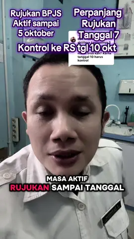 Membalas @mamadanilla perpanjang rujukan bpjs tanggal 7 oktober dan rujukan berlaku sampai tanggal 5 oktober dan waktu kontrol ke rumah sakit tanggal 10. Bolehkan mengambil rujukan tanggal 7. Rujukan BPJS Kesehatan adalah sistem yang digunakan untuk mengelola rujukan peserta BPJS Kesehatan ke fasilitas kesehatan yang lebih tinggi, seperti rumah sakit, jika diperlukan. Sistem ini bertujuan untuk memastikan pasien menerima perawatan yang tepat dan efisien, sesuai dengan kebutuhan medis mereka. Syarat perpanjang rujukan bpjs di puskesmas atau di FKTP lainnya. Siapkan berkas rujukan bpjs sebelumnya. Seperti surat rujukan bpjs sebelumnya. Surat kontrol dari rumah sakit dan pasiennya wajib ikut. Rujukan BPJS Kesehatan adalah sistem yang digunakan untuk mengelola rujukan peserta BPJS Kesehatan ke fasilitas kesehatan yang lebih tinggi, seperti rumah sakit, jika diperlukan. Sistem ini bertujuan untuk memastikan pasien menerima perawatan yang tepat dan efisien, sesuai dengan kebutuhan medis mereka. #bpjs #bpjskesehatan #suratrujukanbpjs #jkn #drroi   