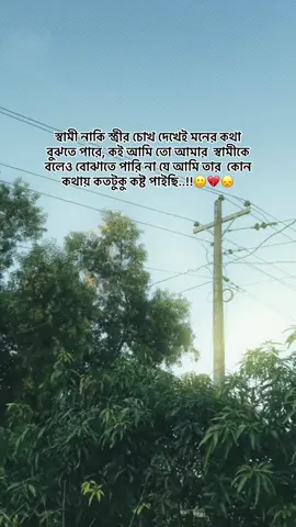 স্বামী নাকি স্ত্রীর চোখ দেখেই মনের কথা বুঝতে পারে, কই আমি তো আমার  স্বামীকে বলেও বোঝাতে পারি না যে আমি তার  কোন কথায় কতটুকু কষ্ট পাইছি..!!🙂💔😞#foryou #viralvideo #tiktokofficial #fypppppppppppppppppppppp #viral 