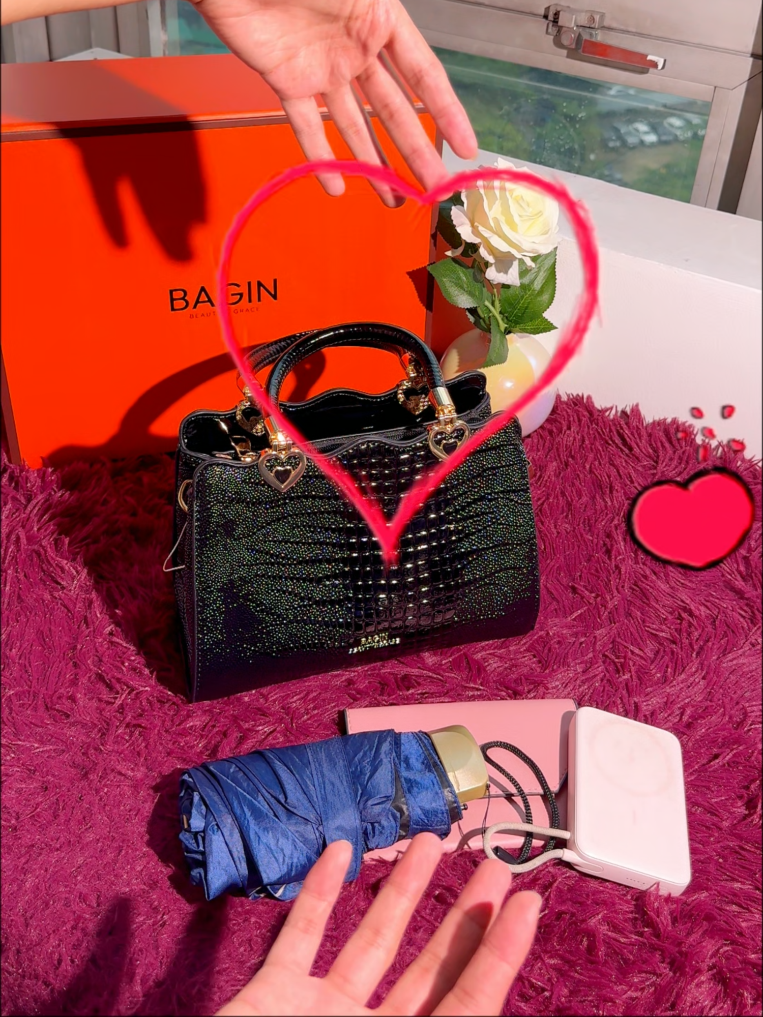 Your favorite heart shaped bag is finally here! 💞 #fyp #bagin #bag #sale #bags #fyppppppppppppppppppppppp