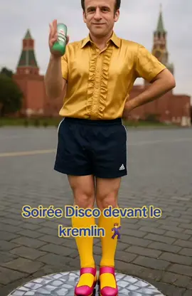 Ce soir c'est soirée disco devant le kremlin 🤣 #humour  #parodie  #macron 