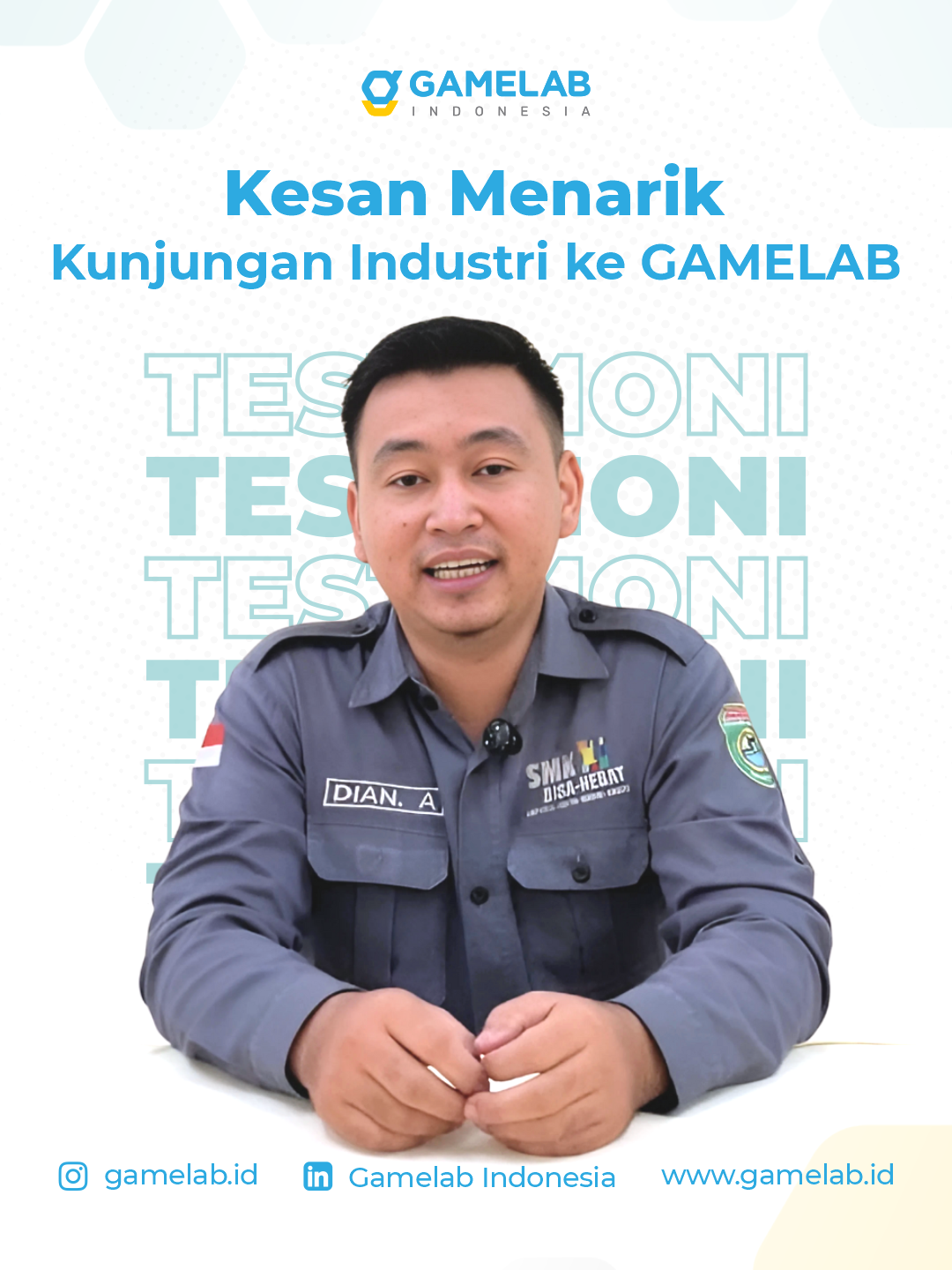 Terima kasih kepada Bapak Dian Anggara dan teman-teman SMKN 1 SEMENDAWAI SUKU III yang sudah berkunjung ke Gamelab 🙏 Senang bisa berbagi pengalaman, praktik, dan suasana belajar industri kreatif langsung dari lapangan. Semoga kunjungan ini menjadi motivasi untuk terus berkarya dan menyiapkan diri menghadapi dunia kerja ✨ #testimoni #smkbisa #kunjunganindustri #gamelabindonesia #kolaborasipendidikan