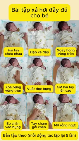 🤱 Bé hay bị đầy hơi, khó chịu bụng? Mẹ thử ngay 9 động tác massage thần kỳ này nhé! Chỉ vài phút mỗi ngày, bé xì hơi dễ dàng, ngủ ngoan, ăn ngoan hơn 🍼✨  #MẹVàBé #ChămSócTrẻSơSinh #MassageChoBé #BéKhỏeMẹVui #MẹoNuôiCon 