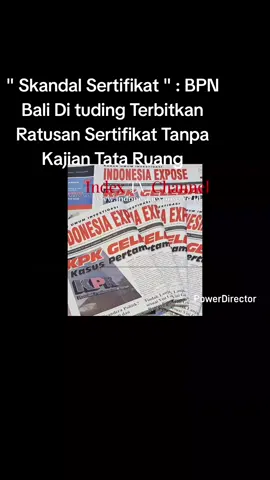 Bali,  indonesiaexpose.co.id  -  Kabar mengejutkan datang dari Pulau Dewata. Badan Pertanahan Nasional (BPN) Bali diduga telah menerbitkan ratusan sertifikat tanah tanpa melalui kajian tata ruang dan legalitas yang memadai. Hal ini diungkap langsung oleh Panitia Khusus Tata Ruang, Aset, dan Perizinan DPRD Bali. 