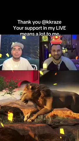 kkraze, thank you for the incredible support in my LIVE! I will keep creating better LIVE content! Making me tear up on live is wild. Thank you thank you. Love you 😘 ❤️ @kkraze #tiktoklive #livehighlights #livegift #lion #shoottheapple @Justin S.🦖 @⛓️‍💥Hector⛓️‍💥 @TiffanyKay @Swavant Agency 