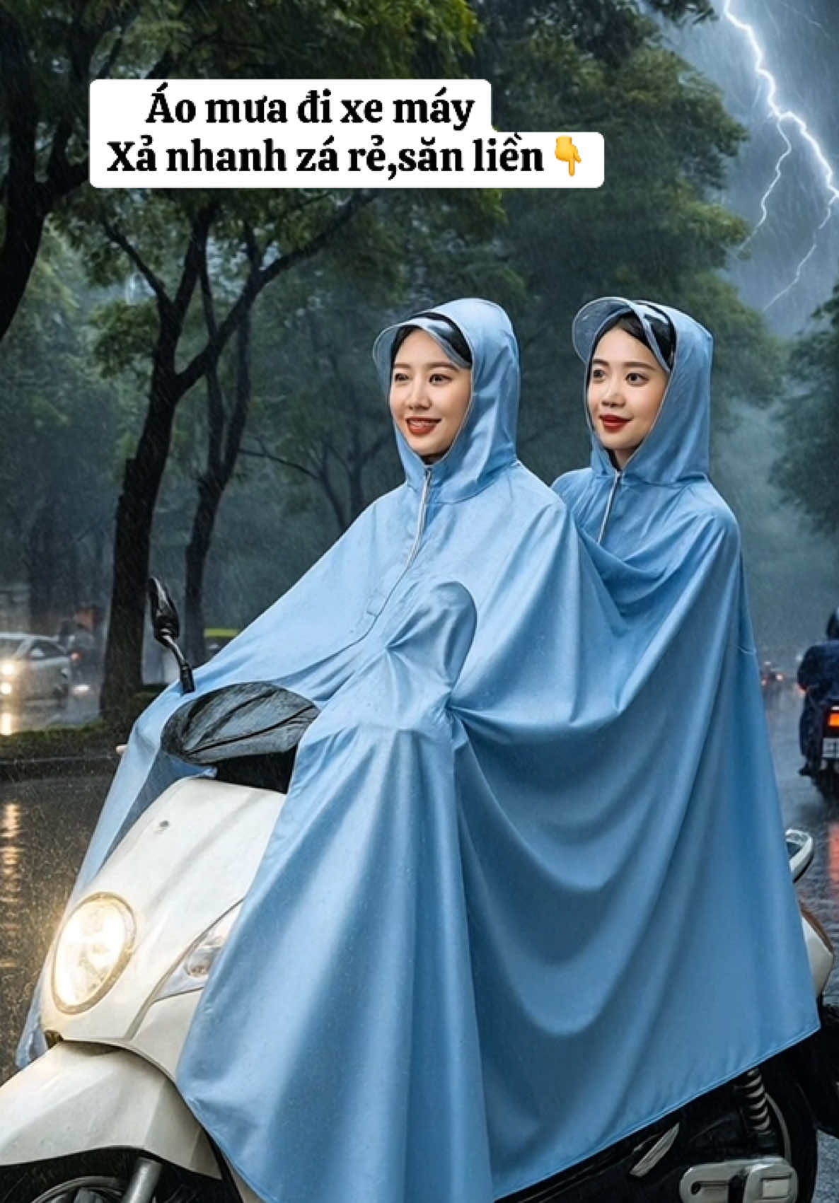 Áo mưa đi xe máy che phủ toàn thân,vành đôi chắn nước dễ dàng sử dụng điện thoại#aomua #aomuadixemay #dodungtienich #xuhuong #thinhhanh 