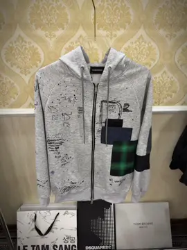 HOODIE DSQ2 xám tiêu 3xx#xuhuong #letamsang86 