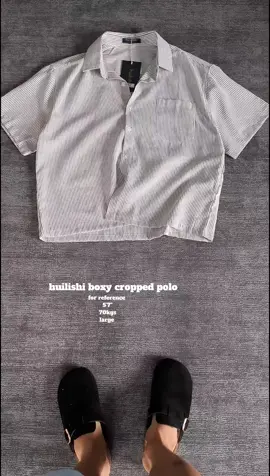 huilishi boxy cropped polo  premium quality  more colors available at yellow basket check out now  soft quality fabric  #fyp #huilishi #boxycroppolo #polo #polooutfit 