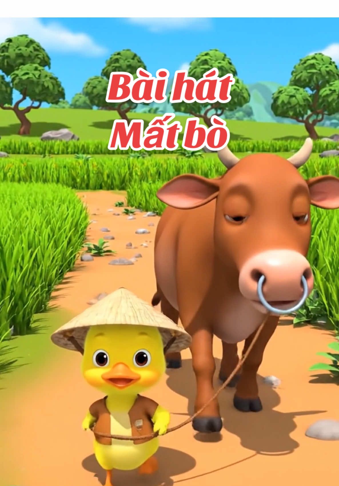 Chú vịt dễ thương đi chăn bò nè , trời nắng chang chang em đi chăn bò #thegioibethocuacon #nhacthieunhi #nhacthieunhichobe #nhacthieunhivuinhon #nhachaymoingay 