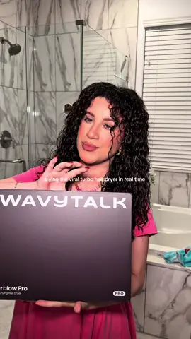 Trying the viral @wavytalkofficial turbo flow hair dryer…it only took me 7 min to completely dry my hair… #curly #curls 