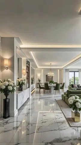 🌿 Thanh lịch & tinh tế trong từng chi tiết ✨ Gam màu xanh cổ điển kết hợp cùng ánh sáng dịu nhẹ và hoa tươi, mang đến cảm giác sang trọng và đầy sức sống 🏡💎 #noithatgiapho #noithatdep #noithattancodien #khonggiansangtrong #noithatxanh