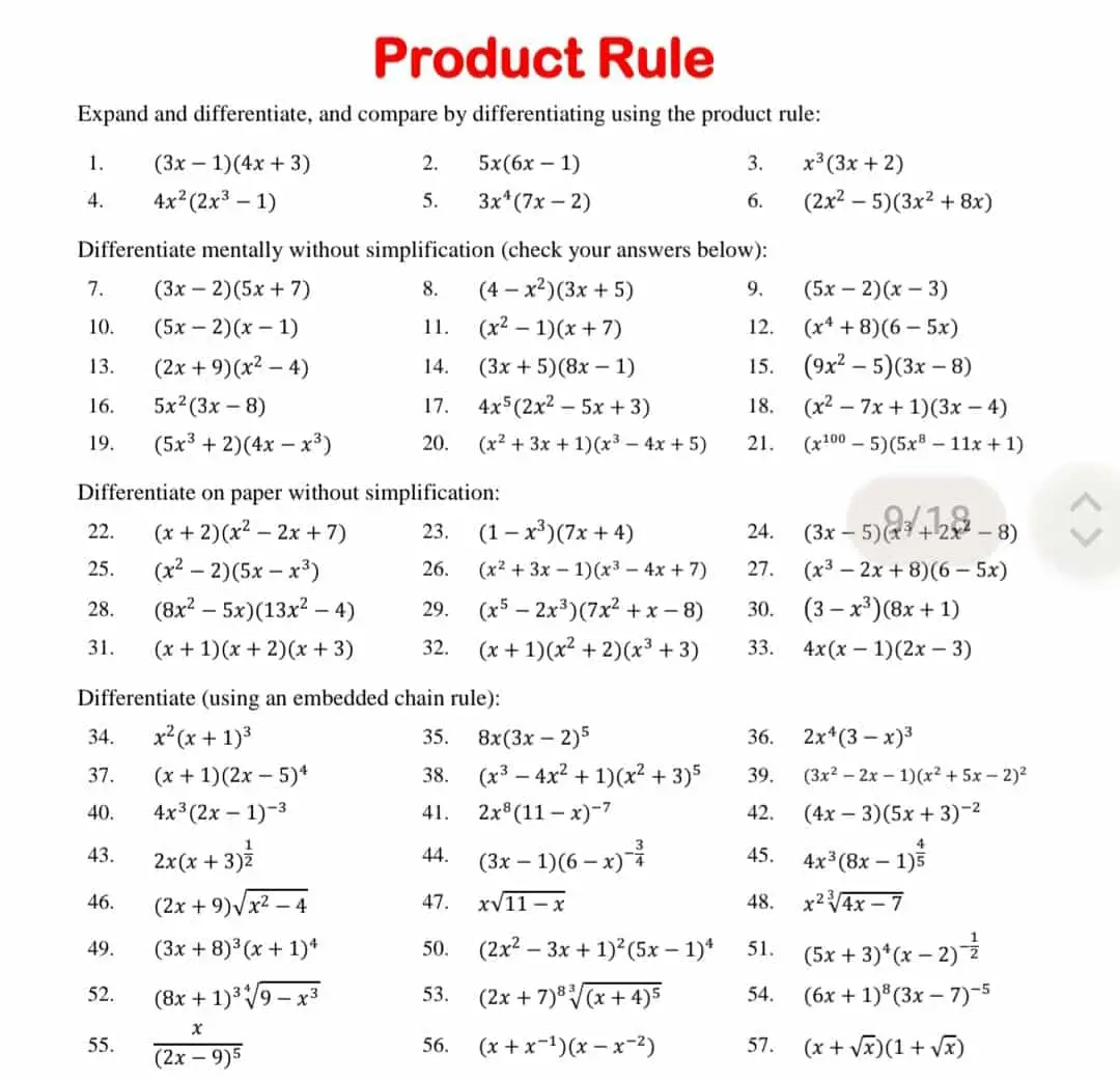 Product Rule Examples | From different Textbooks CRDTS🐯🐯🐯 #math #productrule #engineering #fyp #calculus 