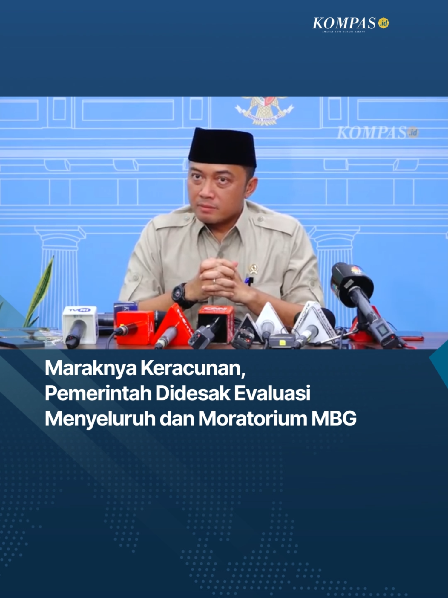 Pemerintah didesak untuk melakukan moratorium atau penghentian sementara program Makan Bergizi Gratis. Bagaimana keseriusan pemerintah terkait hal ini? #TiktokBerita #Kompasid #MBG #MakanbergiziGratis