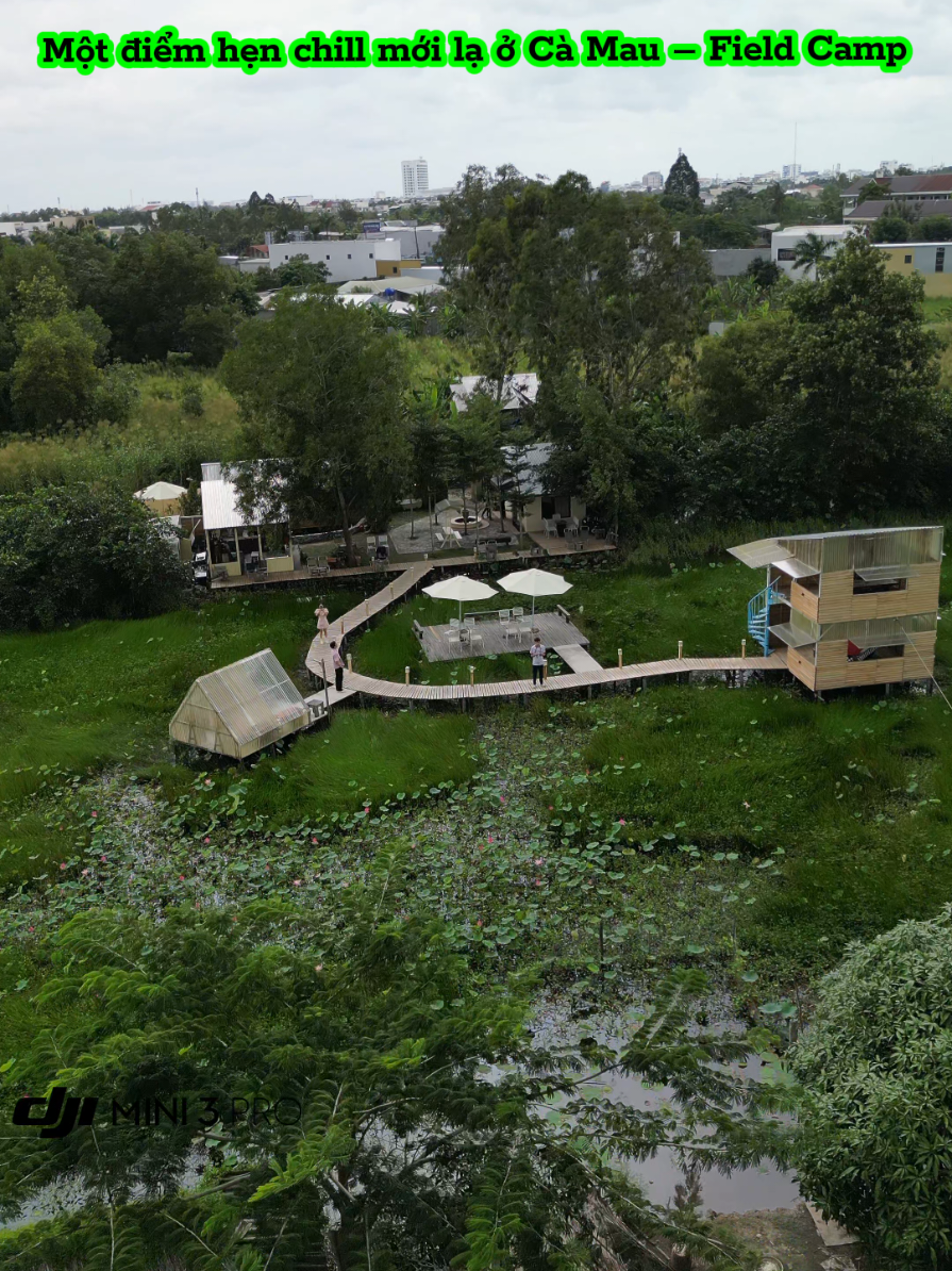 Một điểm hẹn chill mới lạ ở Cà Mau – Field Camp là quán cà phê ngoài trời phong cách cắm trại, view đẹp, đồ uống đa dạng, rất thích hợp để thư giãn và check-in. 🥰 #fieldcampdalatcamau #camauquetoi #flycam #flycammini3pro #flycamvietnam 