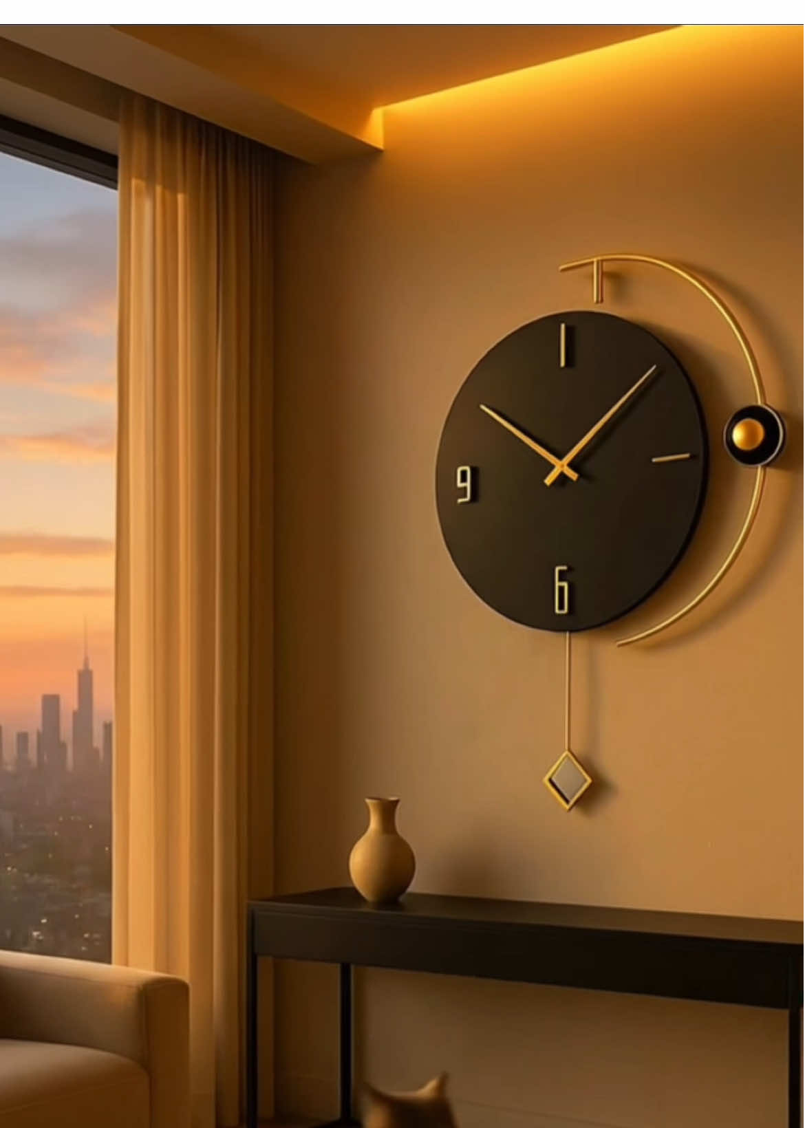 😍 A clock that’s more than just time- it’s a statement piece for your home 🖤 #homedecor #wallart #moderndesign #luxuryhome 