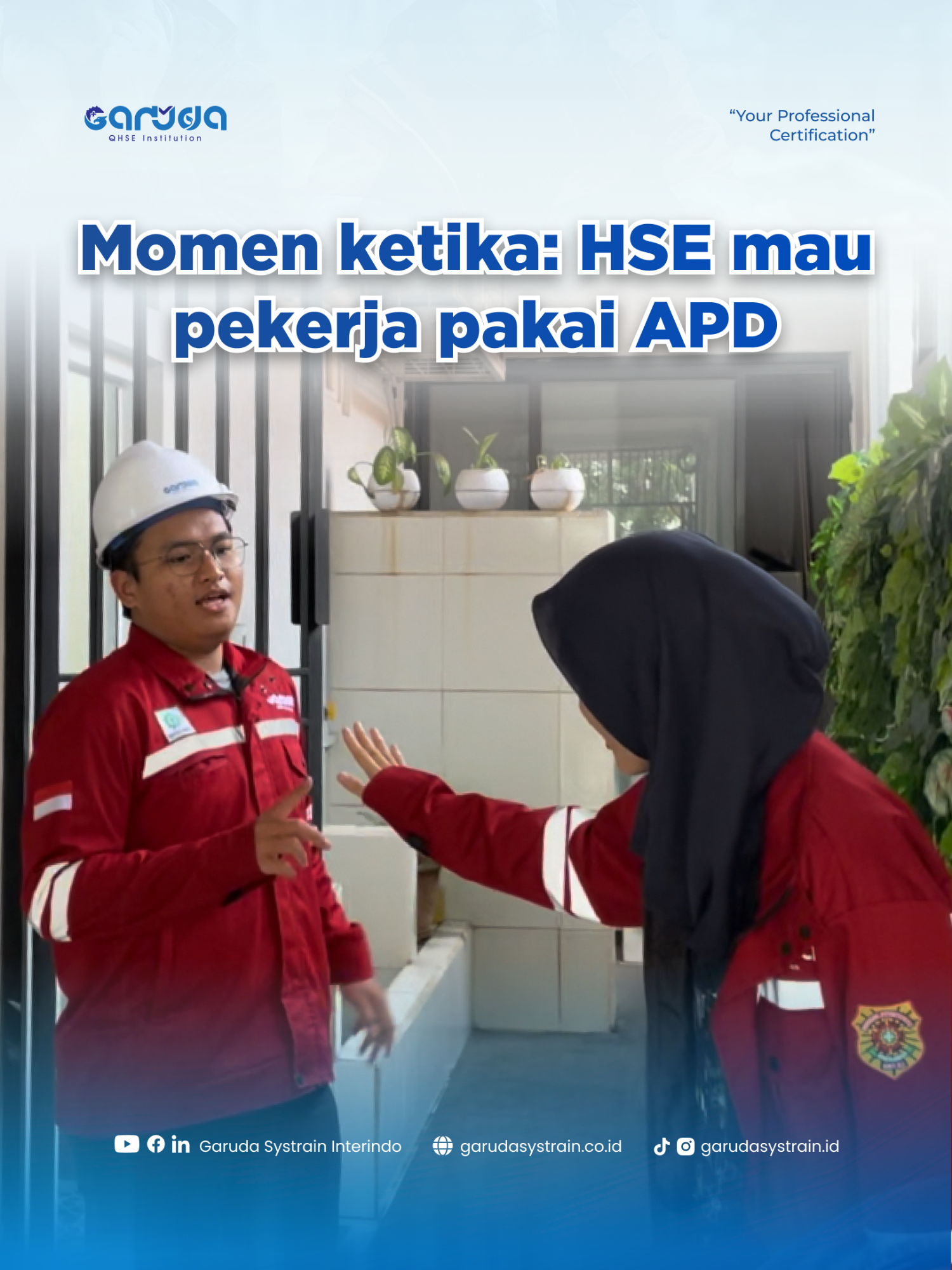 HSE sadar karyawan bisa muak diingetin terus…tapi ya gimana lagi, safety tetap nomor satu 🔥 #GSI #GarudaSystrain #hse #hseindonesia #safety #safetyfirst #safetyindonesia #officelife #lifeashse