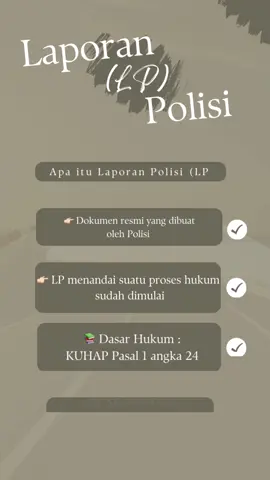 LP juga menjadi suatu permulaan berjalannya suatu proses Tindak Pidana, tetapi tidak serta merta semua kasus bisa dibuat LP. #advokat #lawyer #hukum #hukumindonesia #hukumpidana 