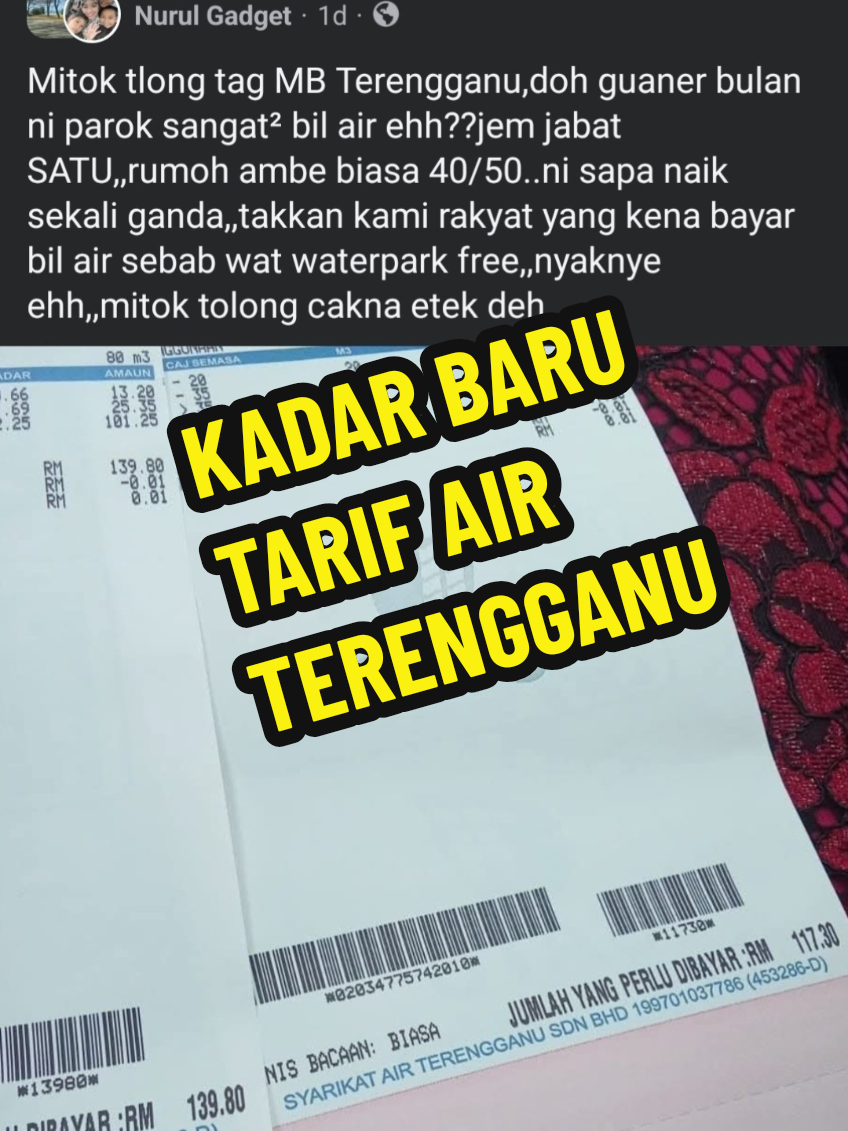 KADAR BARU TARIF AIR TERENGGANU. #fypmalaysia #trendingvideo #politik 