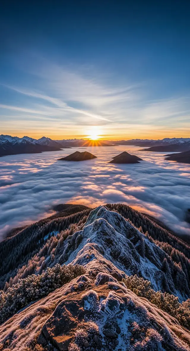 Above the noise, in the silence. ☁️ #SeaOfClouds #AboveTheClouds #MountainTop #Peace #Fyp 