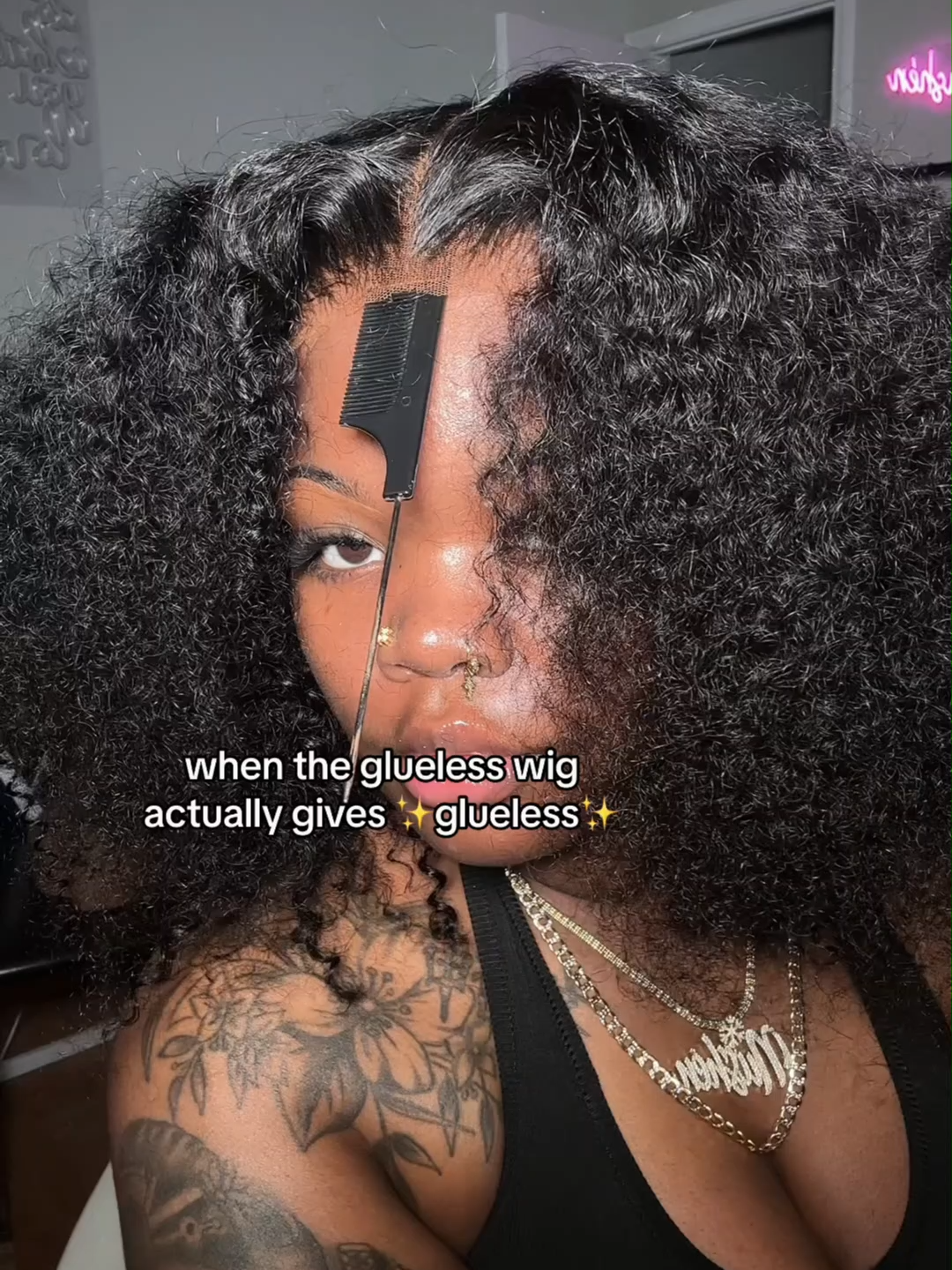 I found the pettiest & Most natural kinky curly wig style😻💕 #tiktoktopwigs #curlymehair #kinkycurlyhair #afrocurly #hairvideos #fyp #weargowig #naturalwig #blackgirlmagic #hairtok #kinkycurlywig