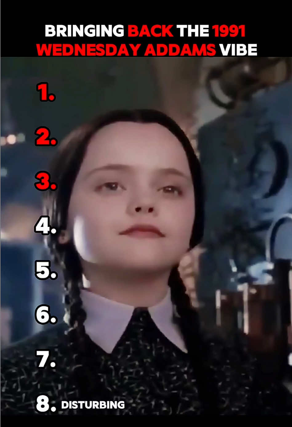 Bringing Back the 1991 Wednesday Addams Vibe #celebrity #Christina Ricci #wednesdayaddams #funny #ranking 