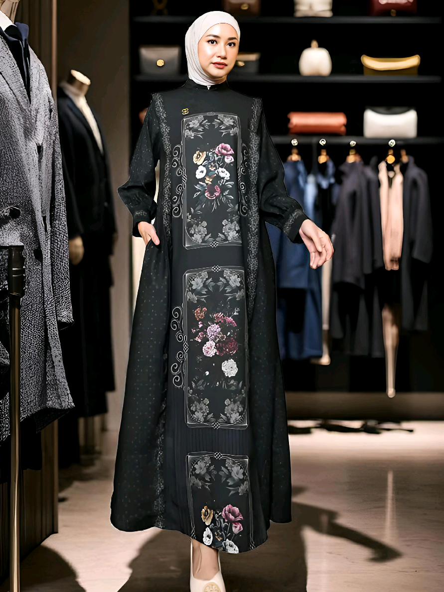 BELIFI | Zeenath Dress Printing Gamis Wanita Muslimah Lady Ice Luxury Avista Premium Saku Kanan Kiri #gamis #gamiskekinian #gamislebaran #gamismurah #dress 