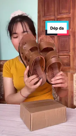 Dép da nam chống trơn trượt#mequynhdayne #xuhuong #depdanam #depda #depdacaocap 