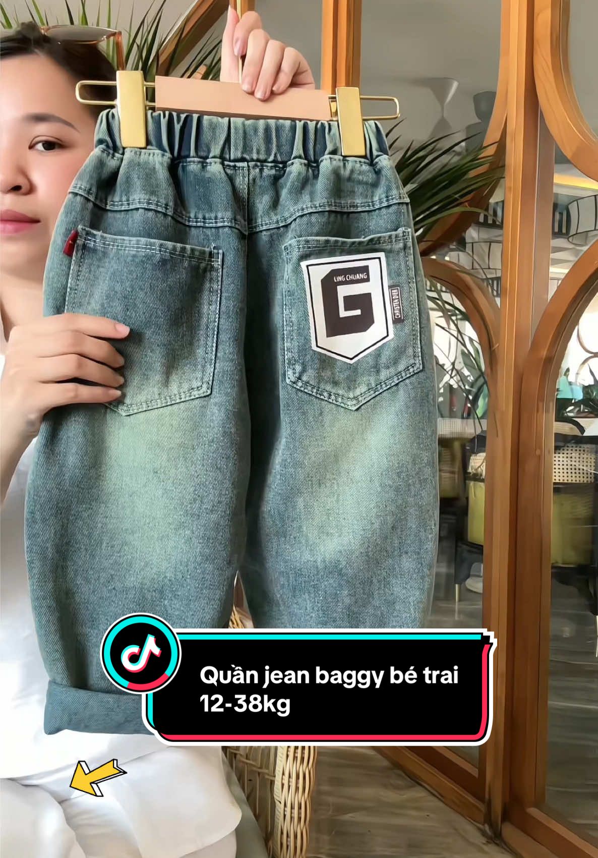 Quần jean dài dáng baggy bé trai phong trẻ trung năng động 12-38kg. #quanaotreem #megaoreview123 #quanjeanbetrai #quanbetrai #jeanbetrai 
