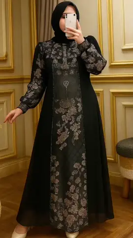 ALUNA DRESS Gamis wanita set hijab Seruty printing motif kekinian mewah Simple Elegant Lebaran 2026#viraltiktok #trending #bismillahfyp #fuji #fypviraltiktok🖤シ゚☆♡ 