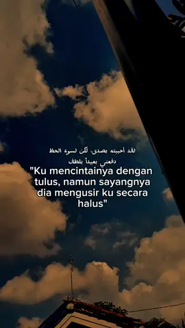 لقد أحببته بصدق، لكن لسوء الحظ دفعني بعيداً بلطف 