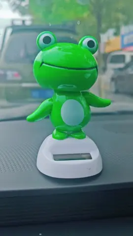 #Little Frog Car#Solar car ornaments#Car ornaments