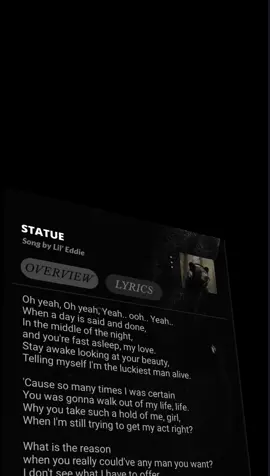 Statue by Lil Eddie🎧 #lyrics #karaoke #fyp #music #song 
