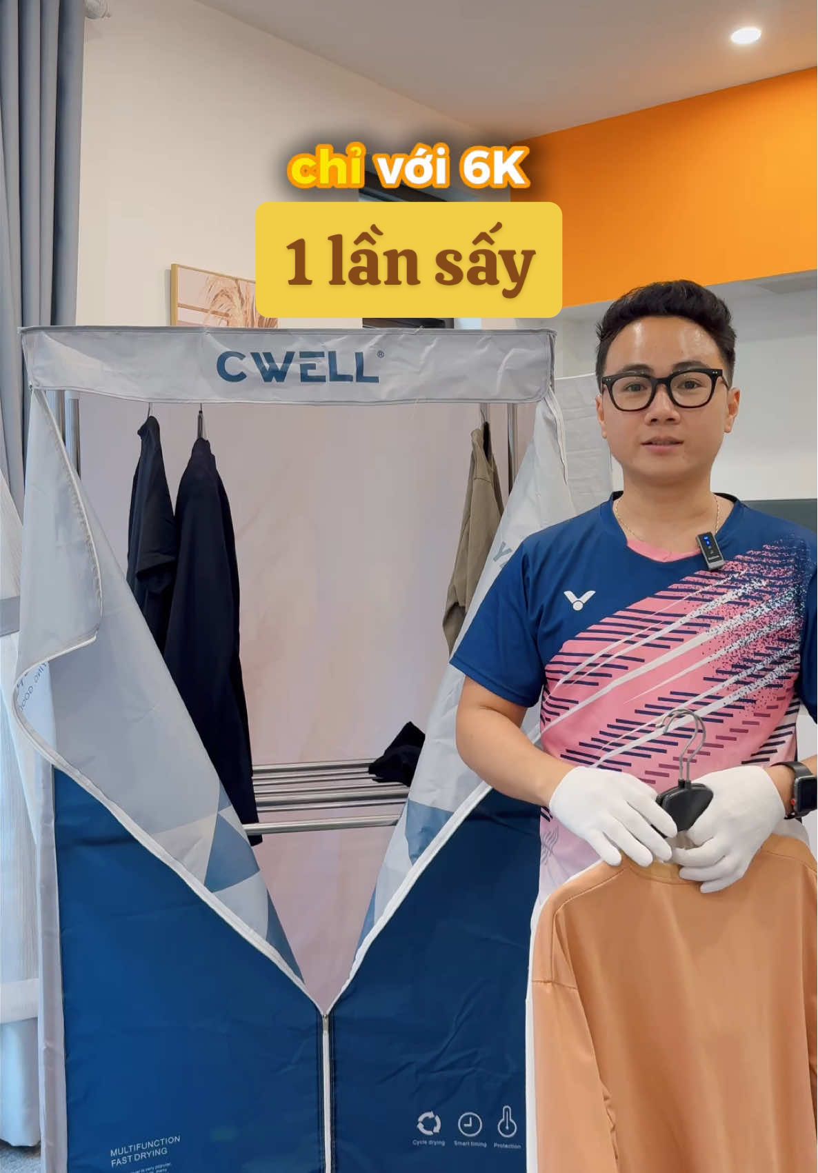 Chỉ với 6k cho 1 lần sấy, các bác nên sắm cho mình 1 cái trong mùa nồm ẩm sắp tới nha #tusayquanao #tusay #tusaycwell #nồm_ẩm #mưa 