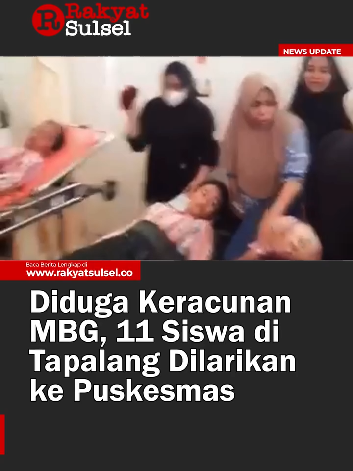 Diduga Keracunan MBG, 11 Siswa di Tapalang Dilarikan ke Puskesmas #mamuju #mamujuinfo #infomamuju