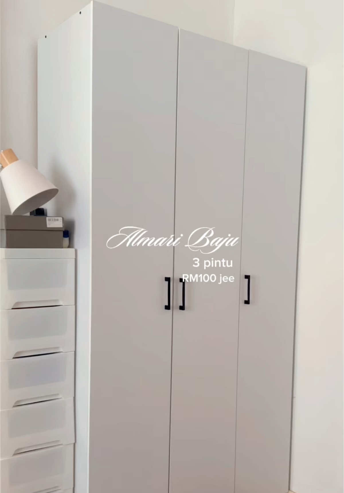 tak sangka langsung almari 3 pintu ni murah gila!!!! kualiti memang kukuh!! ni i dah repeat kali ke dua tau!!!! kali ni kita letak baju husband pulak😊 #almari #fyppppppppppppppppppppppp #fyp #affiliate 