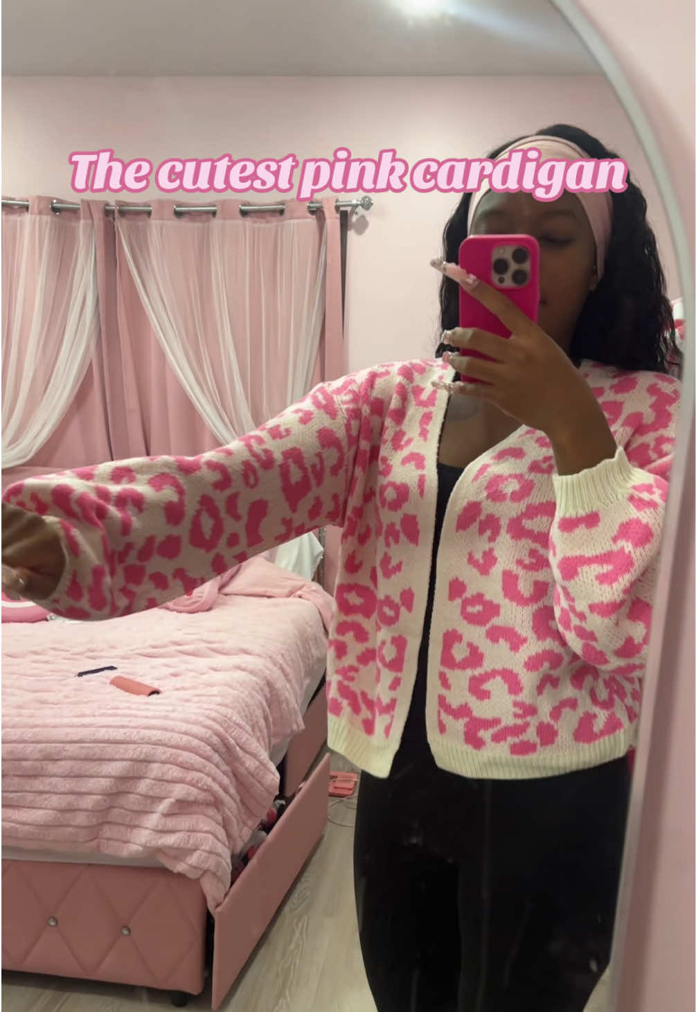 Pink lovers check out this pink leopard cardigan. I found here. Super cute will fit perfect in my pink closet.