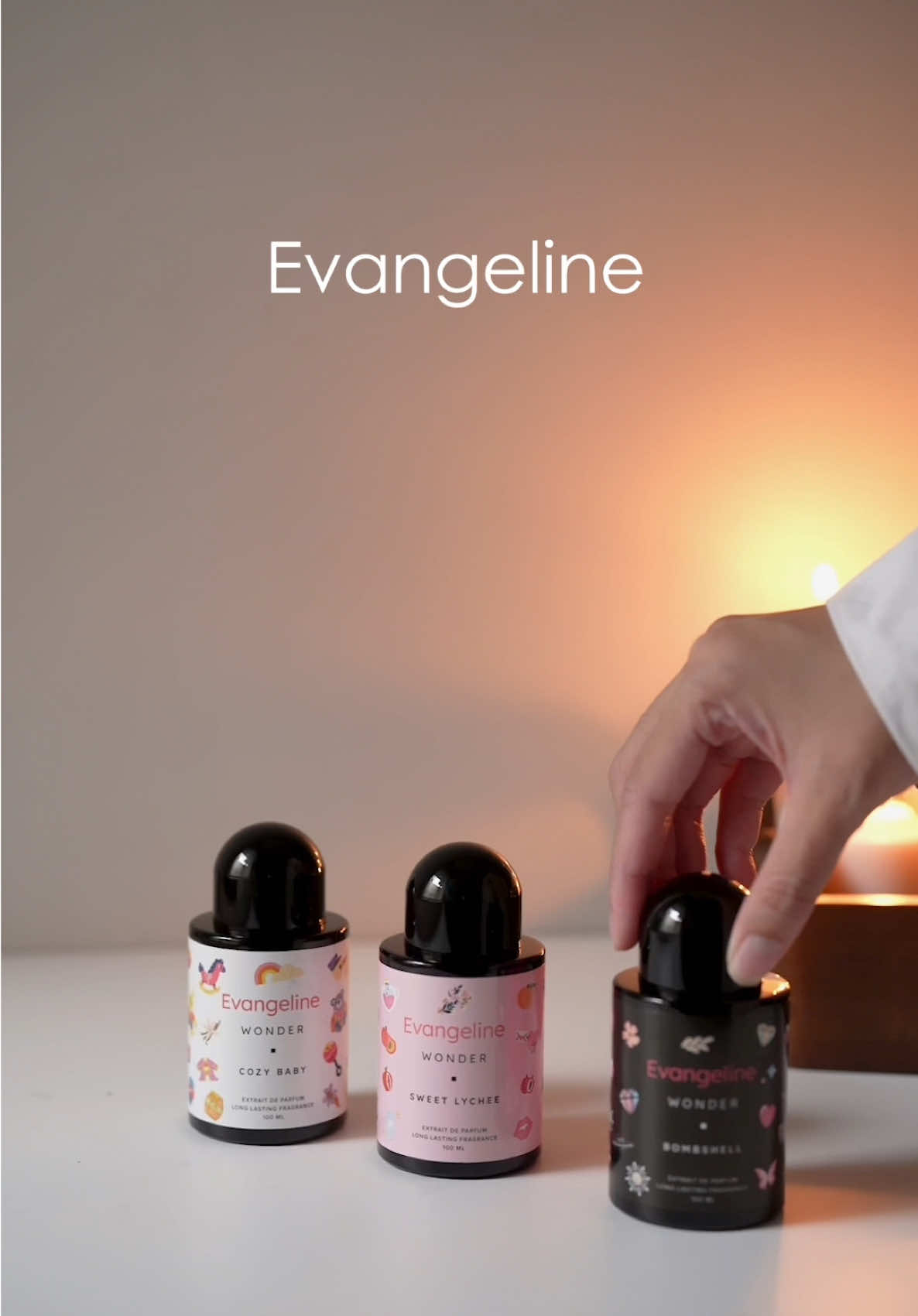 Evangeline just launched their newest extrait line -  Cosy baby Sweet lychee Bombshell @Evangeline.id 