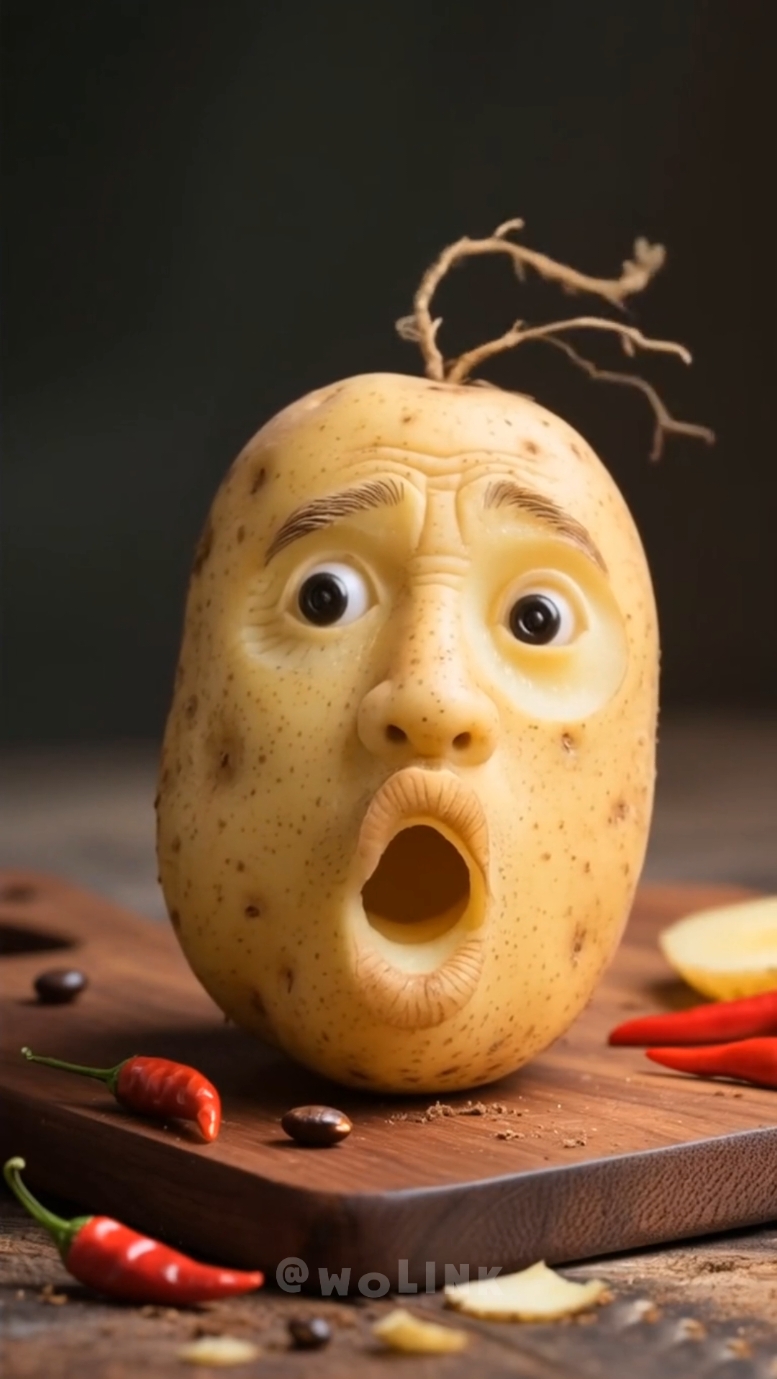 potato face🥔 #Realisticvegetable #KawaiiFood #EssenMitSound #vegetable #TinyEaters #MiniFood #ai #wolink #viralvideo #foryou #ai #fyp #aiart #vegetableai #wolink #vegetableface #potatoface #potato #potatoes #potatotiktok 