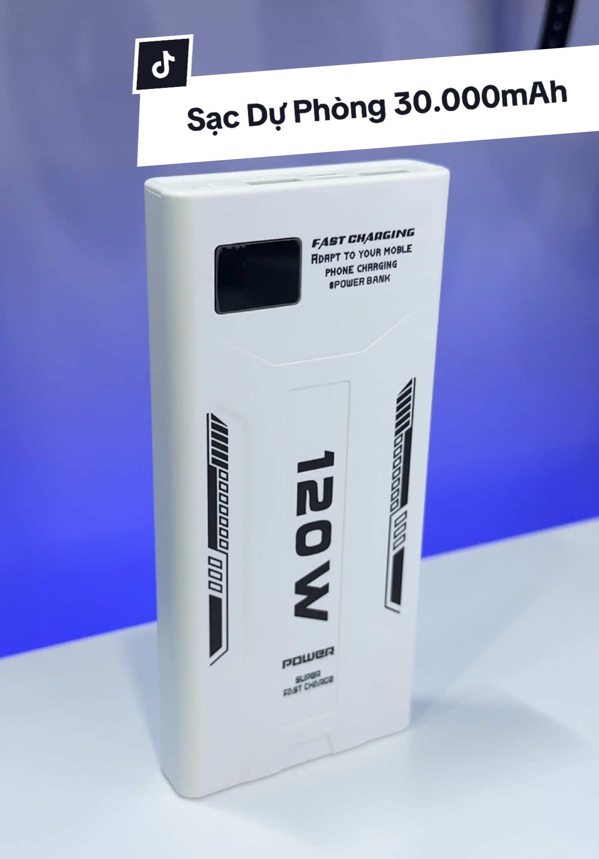 Sạc dự phòng siêu nhanh 120w, có dung lượng 30.000mAh và có thiết kế Gaming siêuuuuu đẹp luôn 🥹  @Bình Buôn Bán #sacduphong #sạcdựphòng #pinsacduphong #sacduphong30000mah #sacduphong120w 