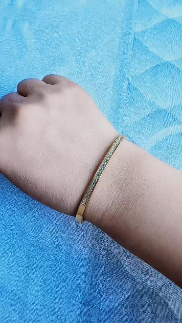Titanium Steel Stainless Steel Bangles Inlaid Zircon Gold Plated Bracelet Classic Simple Style Bangles for Women Daily Jewelry #bracelets #charmbracelets #bangles #goldbracelet #banglebracelets #bangle #goldbracelets #luxurybracelet #womenbracelet #goldbangles