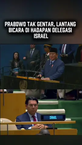 Prabowo Tak Gentar, Lantang Bicara di Hadapan Delegasi Israel. #prabowo #pbb #israel #indonesia🇮🇩 