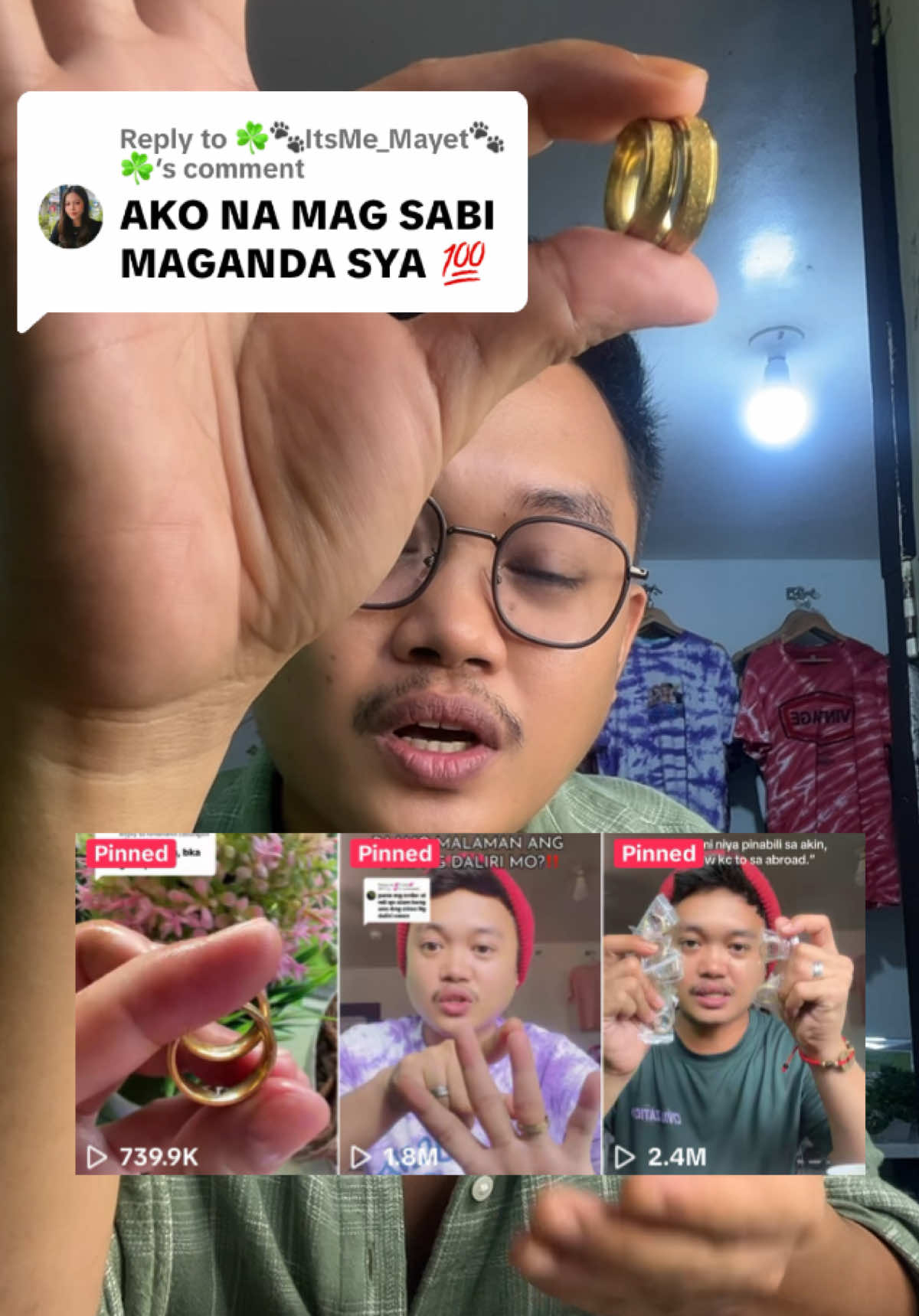 Replying to @☘️🐾ItsMe_Mayet🐾☘️ #couplering #weddingring #ring #gold #nontarnish 