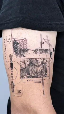 My first anime tattoo that I’ve done i think🤌🏻 #AttackOnTitan #tattoo #leviackerman #tattookyiv #tattooideas 