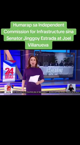 Humarap sa Independent Commission for Infrastructure sina Senator Jinggoy Estrada at Senator Joel Villanueva 