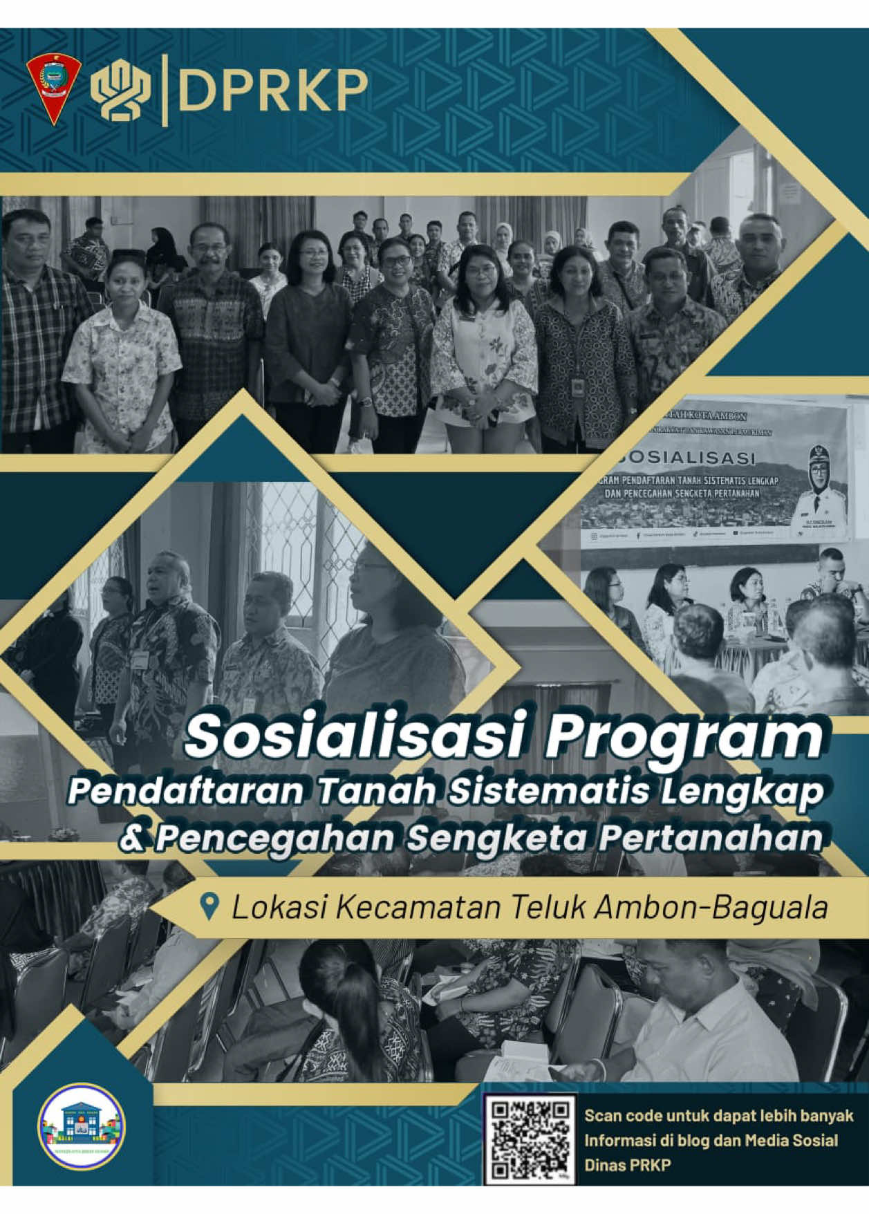 📌 Sosialisasi PTSL & Pencegahan Permasalahan Pertanahan Dinas PRKP Kota Ambon melaksanakan sosialisasi Program Pendaftaran Tanah Sistematis Lengkap (PTSL) dan Pencegahan Permasalahan pada 18 September 2025. Acara dibuka oleh Sekretaris Kota Ambon yang diwakili Asisten Perekonomian & Pembangunan Setkot Ambon, dengan menghadirkan narasumber dari: ✅ Camat Baguala ✅ Bappeda Litbang Kota Ambon ✅ Dinas PUPR Kota Ambon ✅ ATR/BPN Kota Ambon Kegiatan ini bertujuan meningkatkan pemahaman masyarakat terkait kepastian hukum kepemilikan tanah sekaligus mencegah potensi konflik pertanahan di Kota Ambon. ✨ Bersama, kita wujudkan tertib administrasi pertanahan untuk pembangunan yang adil dan berkelanjutan. #DisperkimAmbon #AmbonKatongRumah #ambonparsamua 