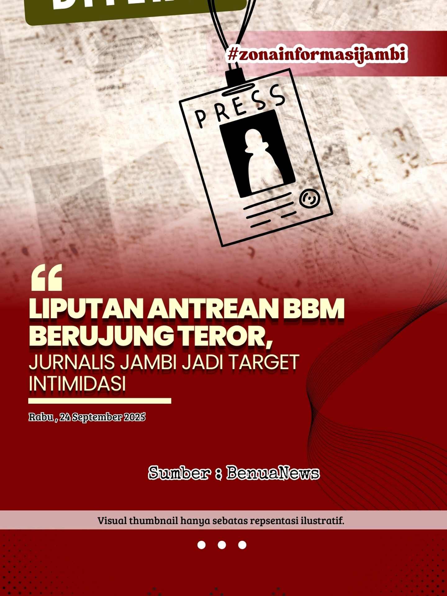 Ancaman terhadap kebebasan pers kembali terjadi di Jambi. Seorang jurnalis diintimidasi dan bahkan diancam dibakar hidup-hidup saat meliput antrean BBM subsidi di SPBU Pal Lima Kota Jambi. Publik pun bertanya: siapa dalang intimidasi ini, dan siapa aktor di balik permainan kotor BBM bersubsidi? 👉 Bagaimana menurut kalian, apakah aparat berani bertindak tegas? #zonainformasijambi #kotajambi #beritajambi #jurnalist #jambiviral