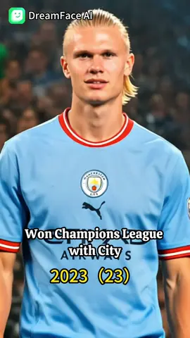 From a boy in Bryne to a champion in Manchester ⚽️#dreamfaceai #Haaland #football #GOAT #ManCity 