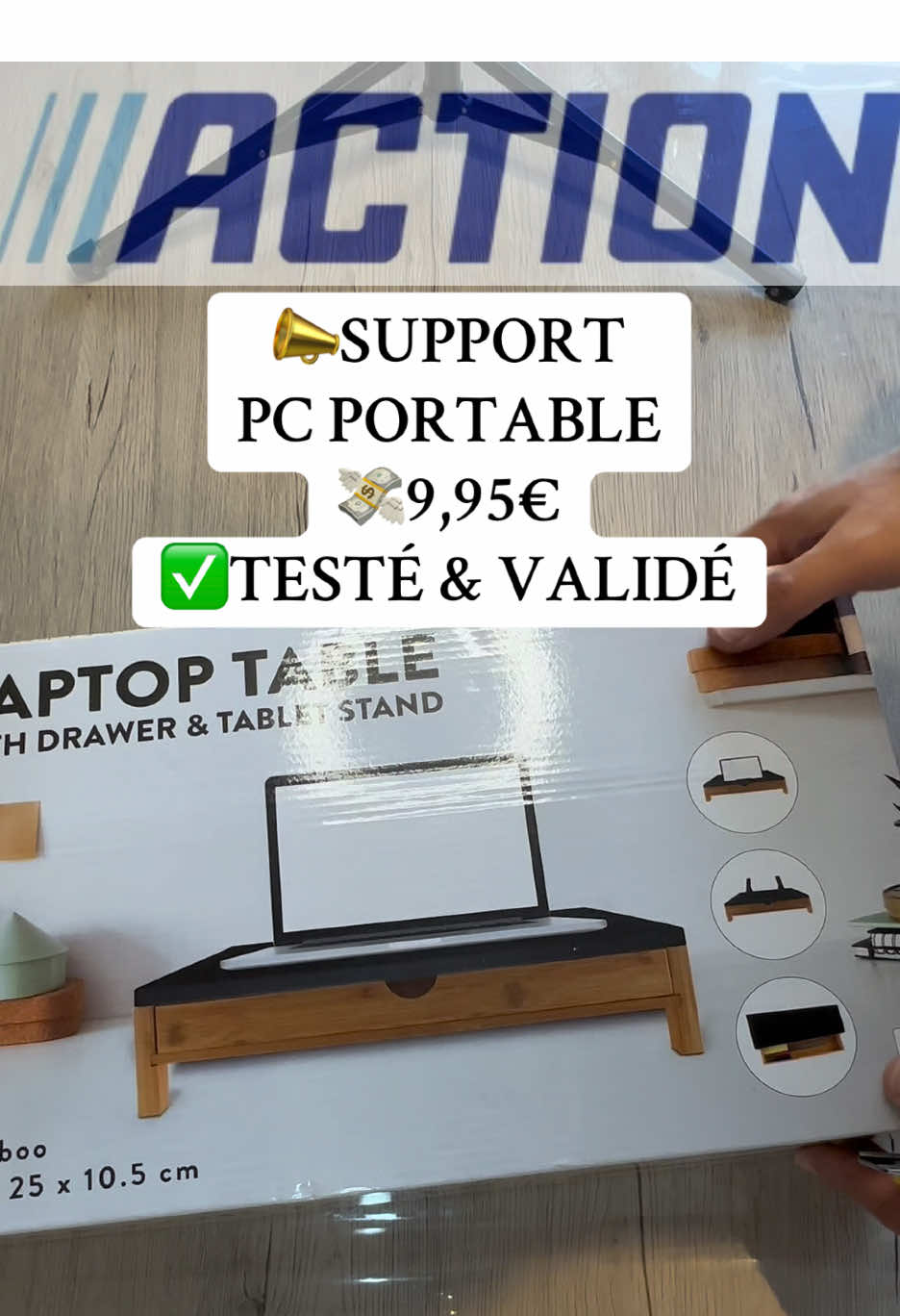 📣support ordinateur portable tablette  #action #viral #unboxingvideo #asmr #pourtoi 